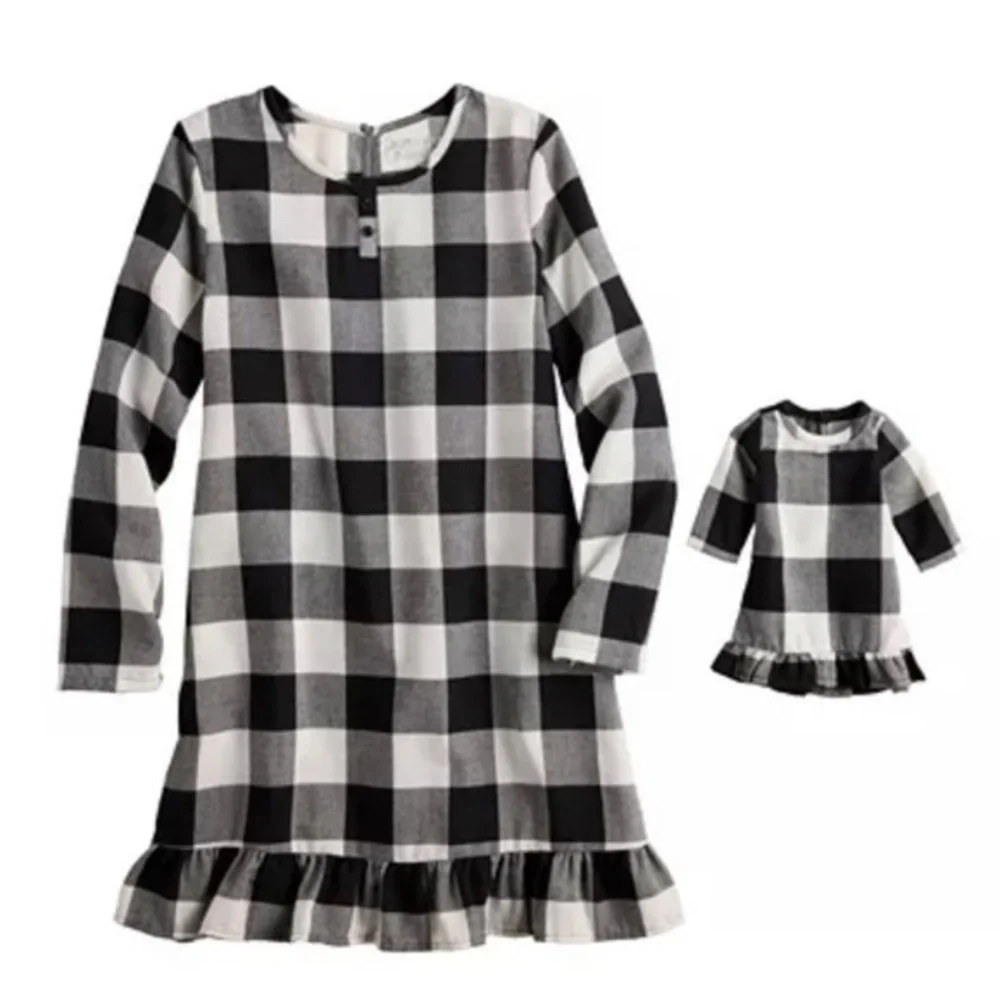New Matching Girl and Doll Pajamas Buffalo Plaid